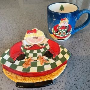 Christmas “Cookies & Milk” plate/mug set